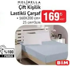 MOLİNELLA ÇİFT KİŞİLİK LASTİKLİ ÇARŞAF